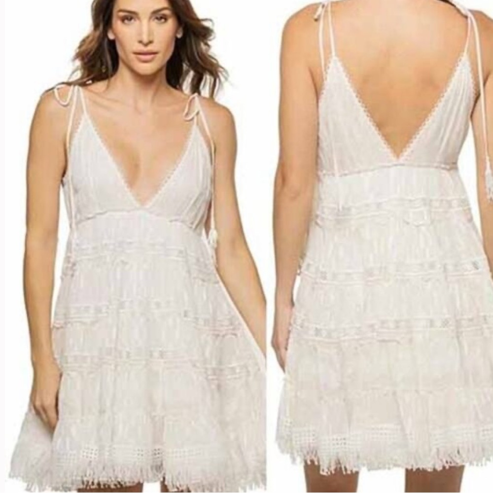 Rococo Sand White Backless Dress Bridal Beach